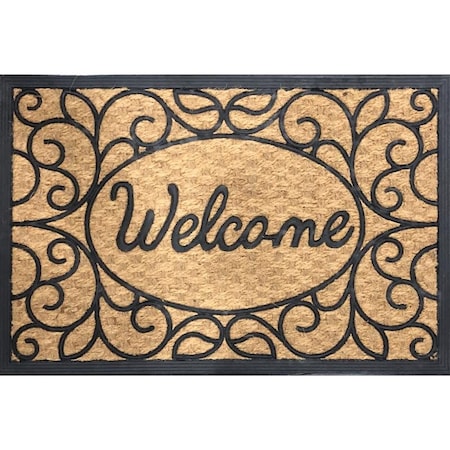 Rockport Premium Rockport Premium 24 in. W X 36 in. L Black/Brown Coir/Rubber Door Mat 7039910